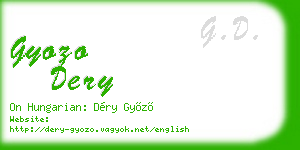 gyozo dery business card